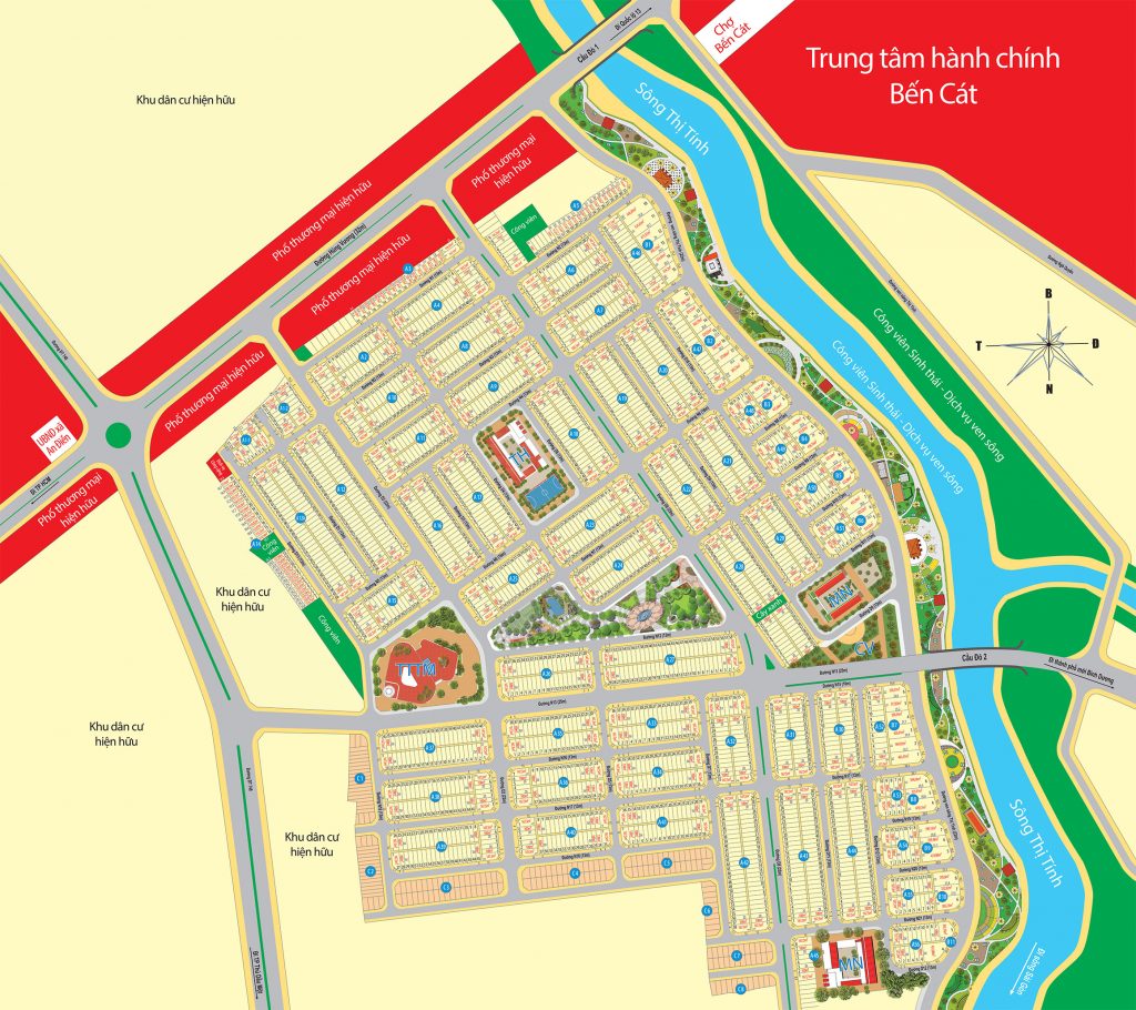 Bản đồ phân lô dự án Khu đô thị Megacity . Nhấn vào đây để xem hình lớn